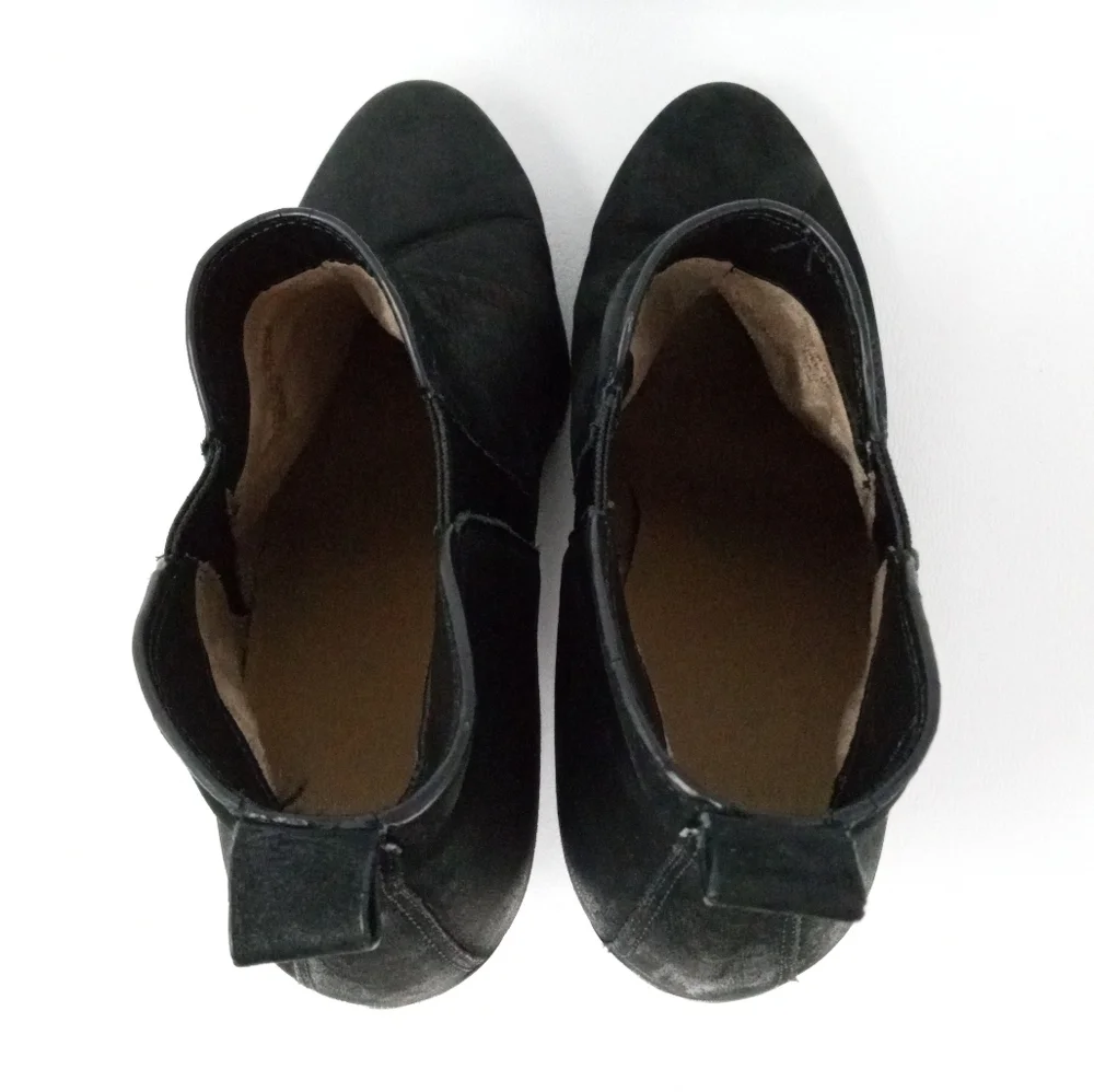 Michael Kors Back Leather Heeled Pull On Ankle Boots, Women's Size 9.5